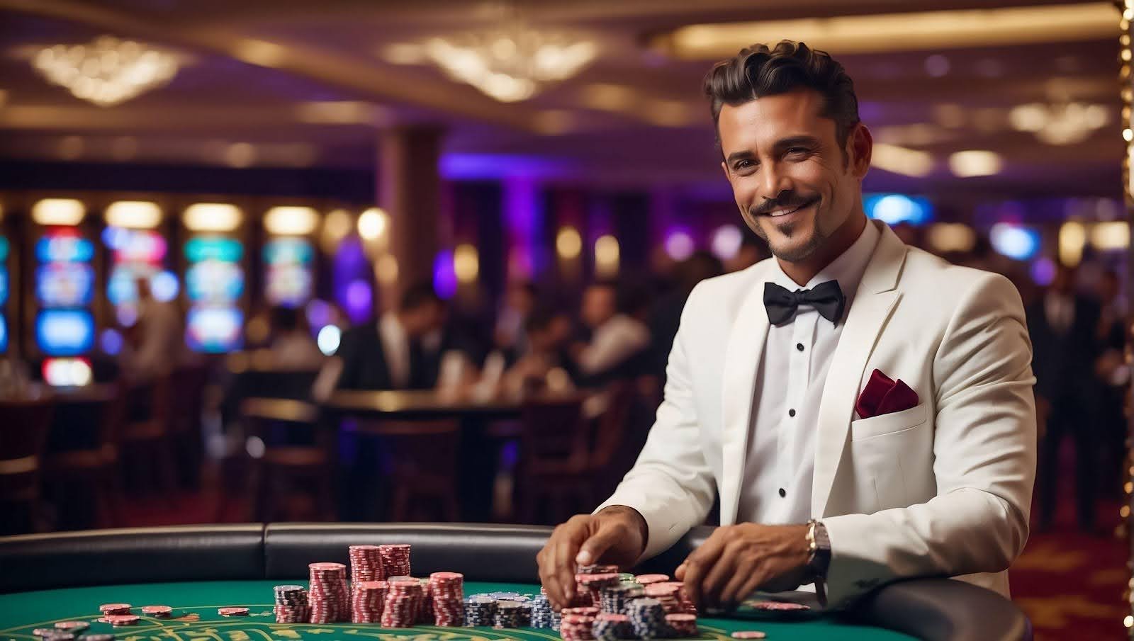 Tampilan permainan slot dan dealer live bubbles